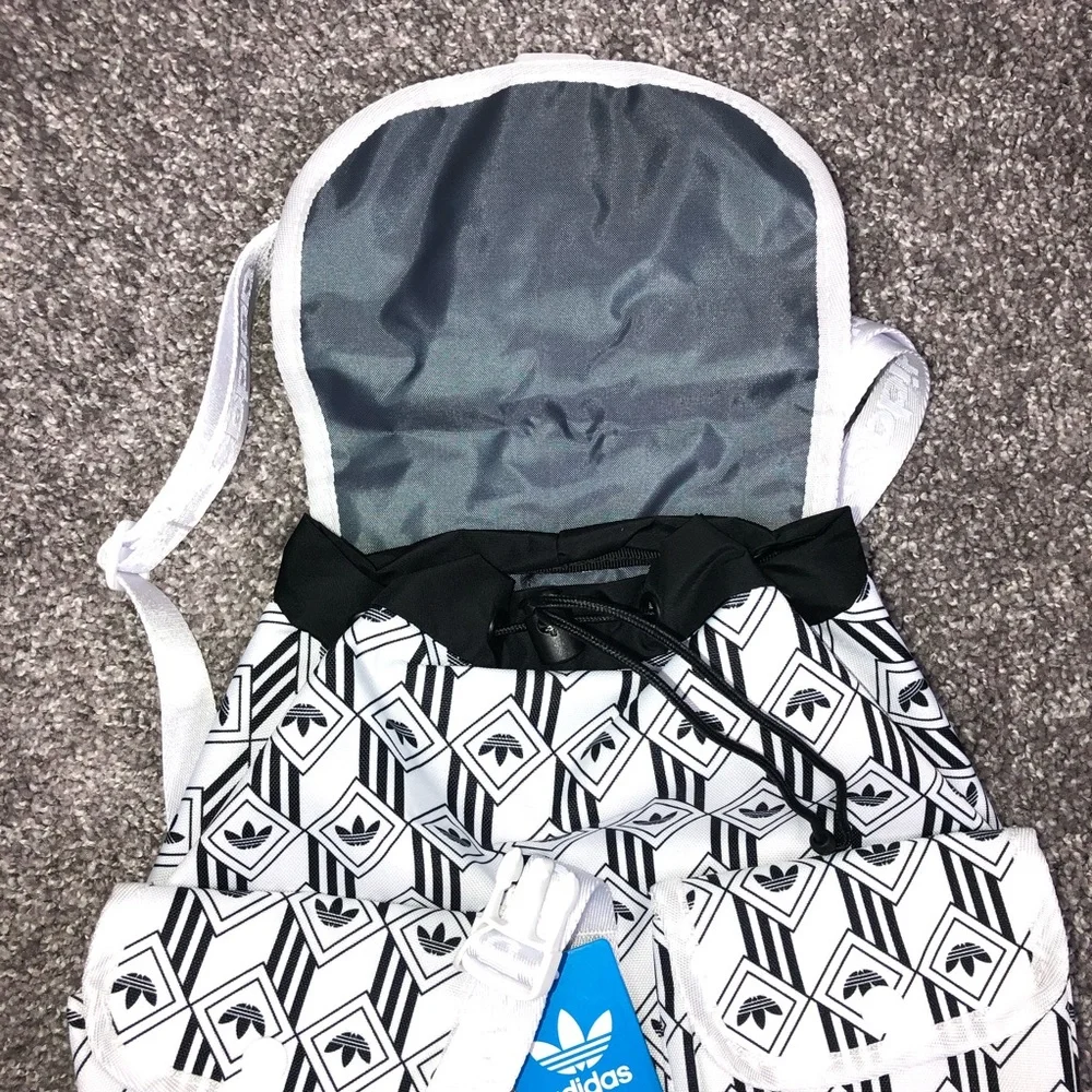 Adidas Women's Originals Utility Mini Backpack Girls Monogram Bags White LP6173 - Picture 11 of 15